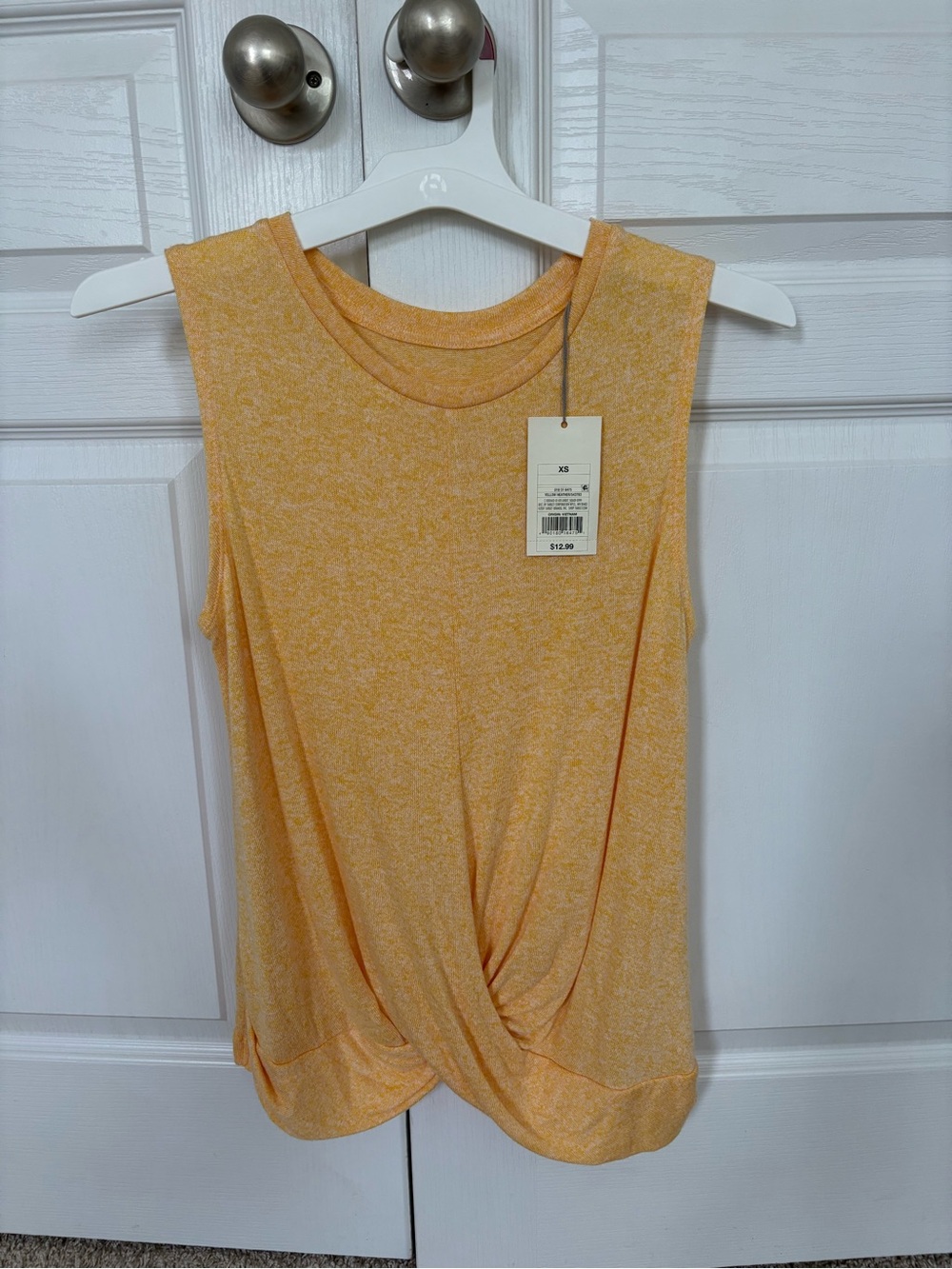 A New Day Women's Twist-Hem Sleeveless Top in Yellow